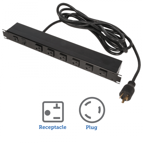 15A Power Strip, 6 Outlets, 15ft Cord (mobile image)
