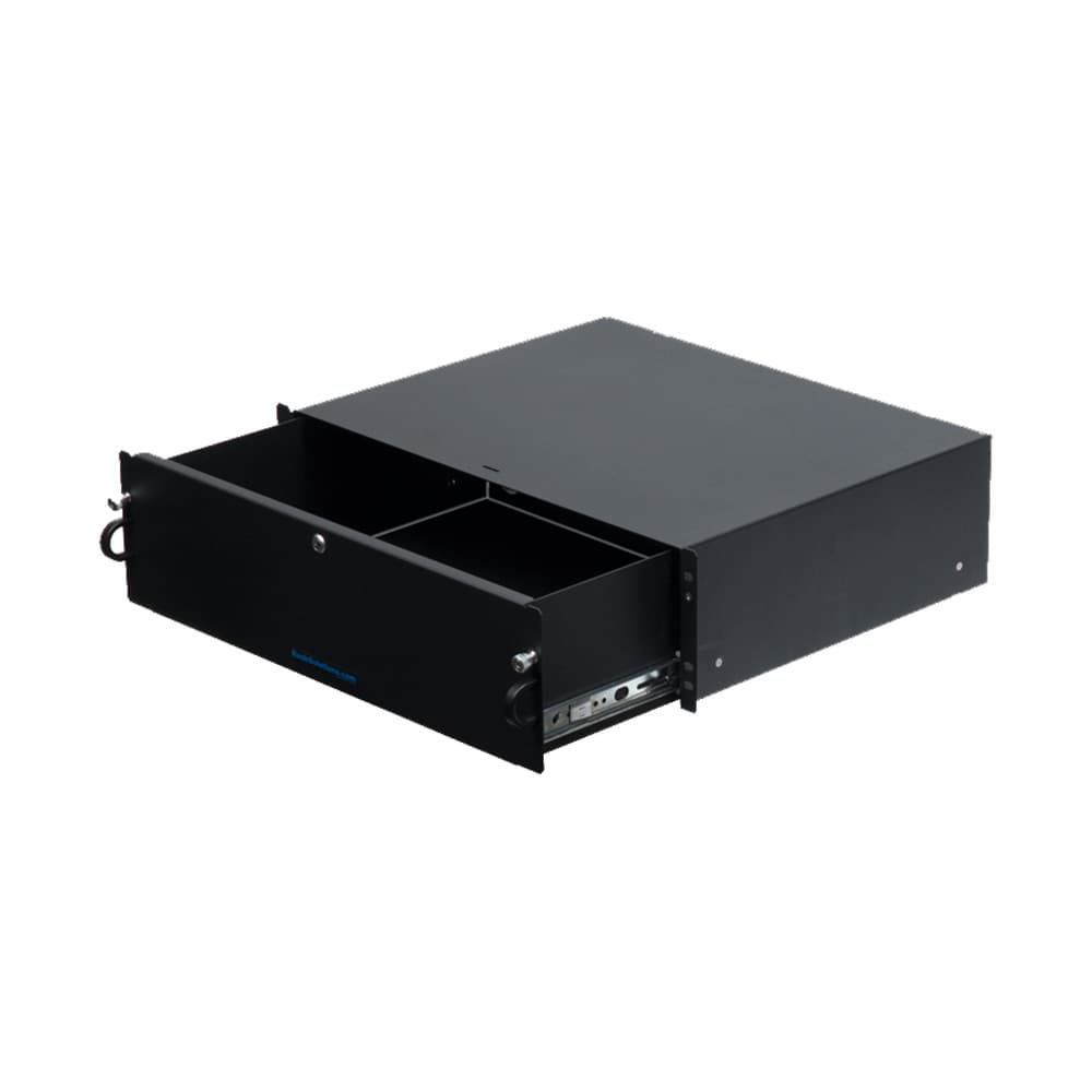 3U Lockable Rackmount Drawer (desktop image) 3U Lockable Rackmount Drawer (desktop image)