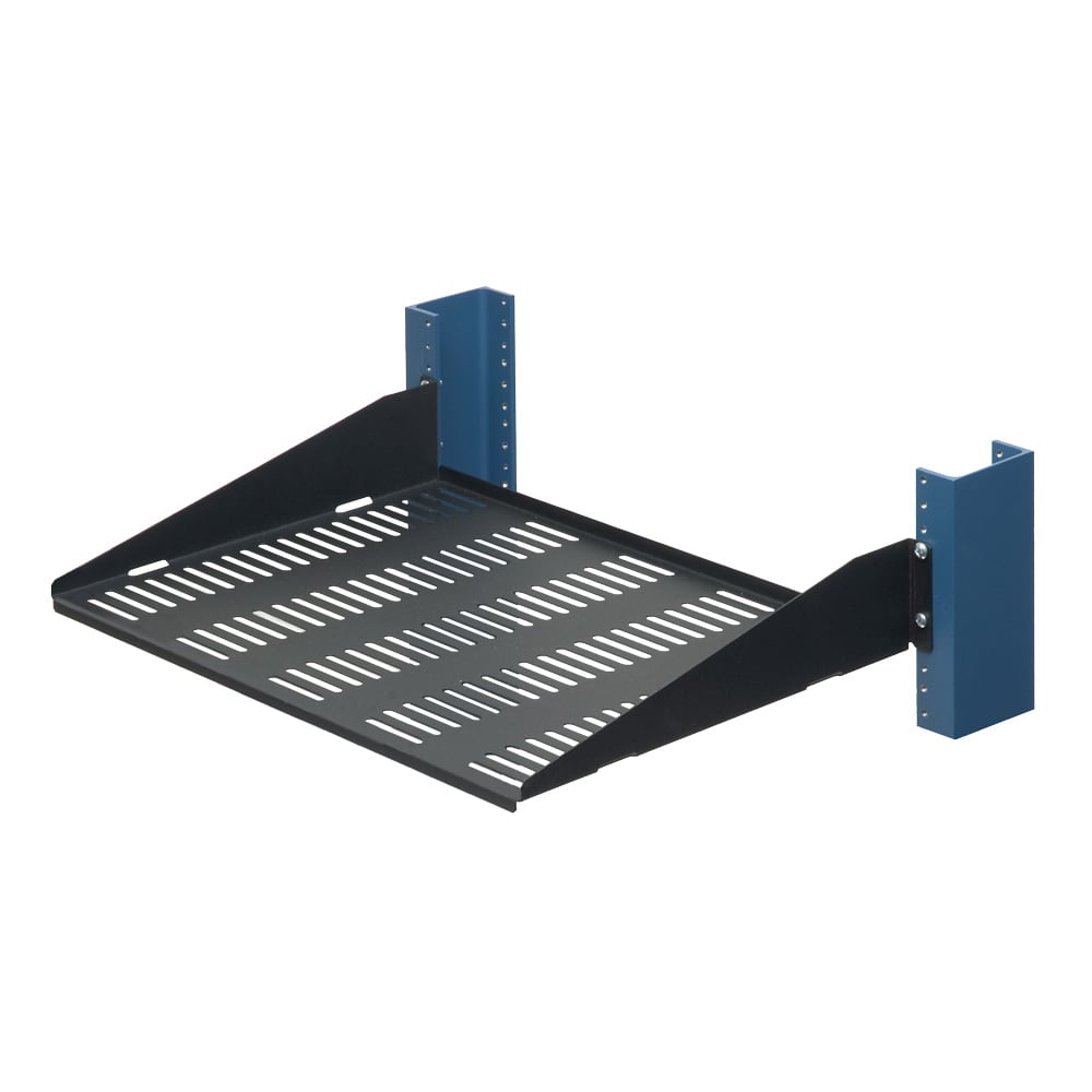 13" 2 Post Rack Shelf, Vented, Flanges Down 13" 2 Post Rack Shelf, Vented, Flanges Down